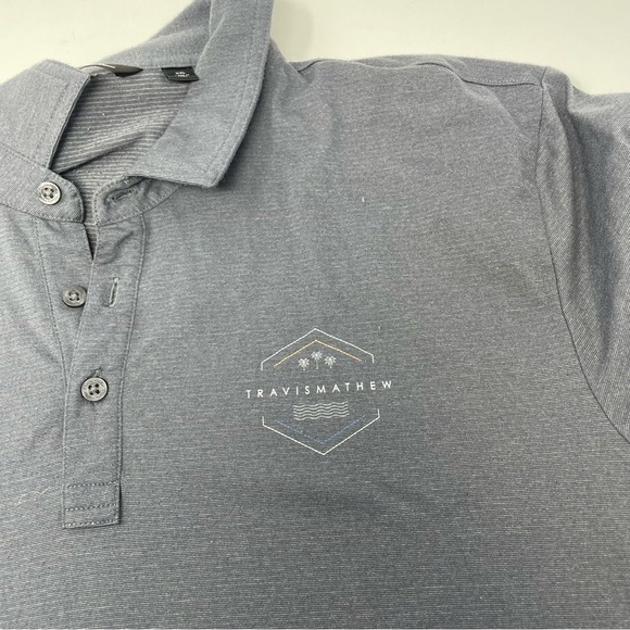 Travis Mathew Grey Prima Cotton Short Sleeve Polo - Picture 3 of 7